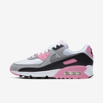 Nike Air Max 90 - Női Utcai Cipő - Fehér/Világos Szürke/Fekete/Szürke